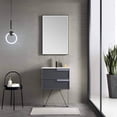 thumbnail image 2 of Blossom Sofia 24" Bathroom Vanity | Matte Grey | Wall Mount | Ceramic Sink | Waterproof MDF | Soft Close, 2 of 5