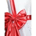 thumbnail image 5 of iiniim Girls Sequin Party Tutu Skirt Crewneck Sleeveless Bowknot Dance Dress Mrs Santa Cosplay Costume White 14, 5 of 7