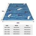 thumbnail image 3 of Sikiie Sharks on White Blue Striped Ultra-Soft Micro flannel Blanket Luxury All Seasons Warm Blanket for Bedding Sofa and Travel (4 sizes)-80"x60", 3 of 7