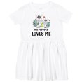 thumbnail image 3 of Inktastic Zebra My Pop-pop Loves Me Girls Toddler Dress, 3 of 5
