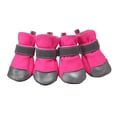 thumbnail image 2 of 4 Piezas botas Transpirables para perro Sunnimix cachorro Al Aire Libre Cálido Antideslizante Zapatos rosa M, 2 of 8