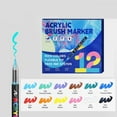 thumbnail image 4 of Acrylic Markers 12 Colors Straight Liquid Soft Head Stackable Opaque Marker Pen Set for Children’S Art, 1Ml Each, 4 of 7