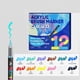 thumbnail image 5 of Marcador acrílico de 12 colores, punta suave y líquida, para arte infantil, especial, apilable, opaco, 1 ml, organizador de escritorio, útiles escolares, material para profesores, accesorios de oficin, 5 of 6