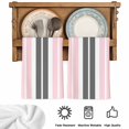 thumbnail image 6 of Pink Grey Striped Microfiber Kitchen Towel, Gray Modern Abstract Art Soft Absorbent Dish Towels, Quick Drying Washable Dishcloths for Kitchen Cleaning, Drying Dishes, 18x28 Inches, 6 of 9