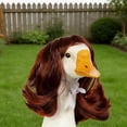 thumbnail image 5 of YaoZQ Cute Goose Statue Braid Porch Goose Outfit for Statue Porch Goose With Hair Clips Porch Goose Outfits for Outdoor Garden Patio Yard Goosey (4 Styles), 5 of 7