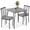 Gray, variant on Best Choice Products 3-Piece Indoor Metal Wood Square Dining Table, Furniture Set w/ 2 Chairs - Brown