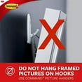 thumbnail image 2 of Command Jumbo Utility Hooks, White, Plastic, 1 Hook, Holds Up to 7.5 Pounds, Damage Free Hanging, For Indoor/Outdoor Use, Pack of 2, 2 of 9