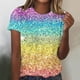 thumbnail image 1 of Fiudx Liquidación de Ahorros de Verano Camiseta Informal de Manga Corta con Cuello Redondo y Estampado a La Moda para Mujer, 1 of 4