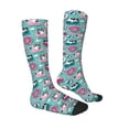 thumbnail image 3 of Balery Swimming Bulldog Printed Novelty Socks Men's Women's Crew Socks Sports Socks Knee High Socks Cotton Socks Quirky and Cool Socks, 3 of 9