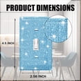 thumbnail image 2 of Shiny Silver Blue Rhinestones Wall Plates Switch Plate Covers Decorative Light Switch Cover Single Toggle Rhinestones Outlet Covers Wall Plate, 2 of 5