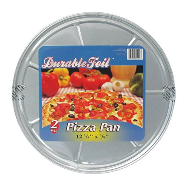 Durable Foil Round Pizza Pan 121/4" x 3/8" Pack of 2