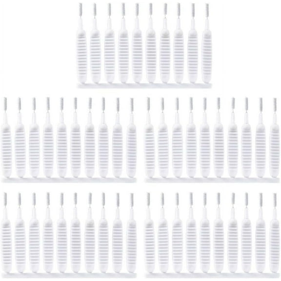 Bottle Brush Set 50pcs Mini Shower Head Cleaning Brush Anti- Clogging Nylon Cleaning Brush Gap Hole Cleaning Brush for Shower for Window Slot Phone Keyboard Car Vent Straw Shower LED