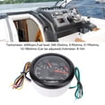 thumbnail image 2 of BIMZUC 85mm 3-in-1 Marine Speedometer Fuel Level Gauge 8-16V Voltmeter 7000 RPM Tachometer with 7 Color Auto-Cycling Backlight for Truck Car Boat RV, Black Face & Bezel, 2 of 9
