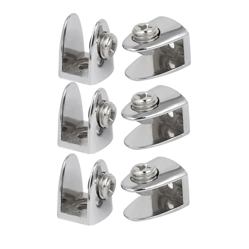 6mm9mm Thickness Alloy SemiCircle Shape Glass Shelf Clamp Clip