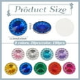 thumbnail image 2 of 180 Pcs 9 Colors Acrylic Rhinestone Cabochons 11.5x2.5mm Flat Back Acrylic Round Rhinestone Gems Back Plated Acrylic Crystal Cabochons Bling Jewels Acrylic Jewels Embelishments, 2 of 6