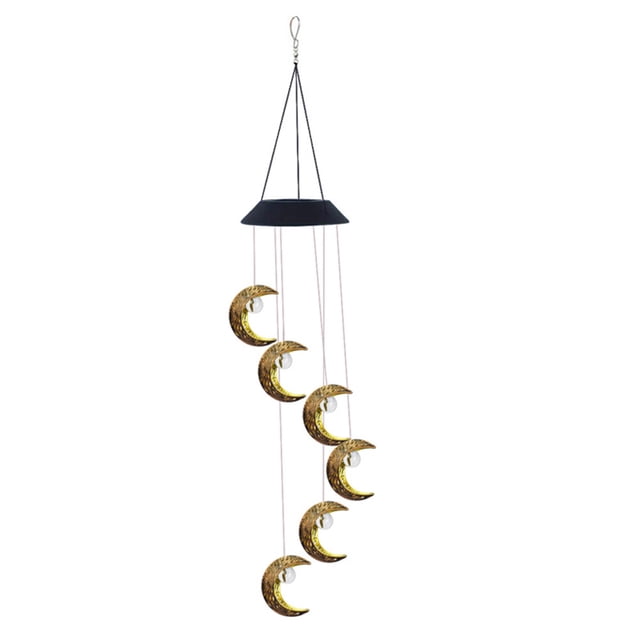 Moon Wind Chime Lámparas Windbell Colgante Luz LED Colgante Home Garden Decor Lamparas Tmvgtek Para estrenar