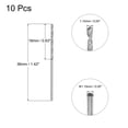 thumbnail image 2 of Uxcell 10Pack 1.15mm HSS(High Speed Steel) W6542 Drill Bits, Fully Ground Jobber 36mm Length Drill Bit, 2 of 5