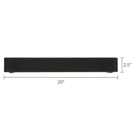 ONN 20 INCH BLUETOOTH 2.1 CHANNEL SOUNDBAR WITH MULTI-COLOR LED LIGHTING, BLACK