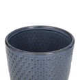 thumbnail image 6 of DecMode Blue Ceramic Indoor Outdoor Planter, Set of 3 8", 6", 5"H, 6 of 9