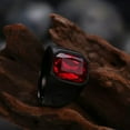 thumbnail image 5 of QQTDFG Stainless Steel Black Gun Ring Mens Red Black Stone B550-9, 5 of 7
