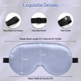 thumbnail image 3 of Sleep Mask, Silk Eye Mask for Sleeping with Adjustable Strap, Blindfold Eyeshade for Men & Women, Comfortable & Soft Eye Cover Eyeshade for Night Sleep (Light Purple), 3 of 7