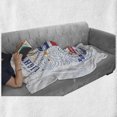 thumbnail image 6 of Lighthouse Soft Flannel Fleece Throw Blanket, Vintage Hand-Drawn Lighthouse Print Typography Stars Waves Branches Lettering, Cozy Plush for Indoor and Outdoor Use, 50" x 60", Multicolor, by Ambesonne, 6 of 6