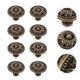thumbnail image 3 of GOOHOCHY 8 tiradores sencillos para armarios, pomos vintage con forma de flor para cajones (bronce), 3 of 7