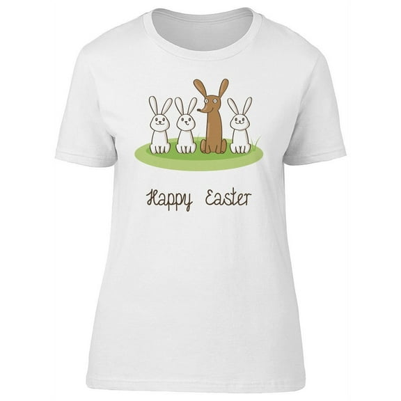 Dog With Bunnies / Easter T-Shirt Women -Image by Shutterstock, Female x-Large