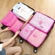 thumbnail image 5 of Bolsas De Almacenamiento De Viaje 6 unids/set bolsa de almacenamiento de equipaje bolsa de embalaje de viaje para ropa interior de zapatos (rosa roja), 5 of 7