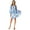 Ivory/Blue, variant on Flying Tomato Women's Smocked Garden Floral Print Mini Dress (Ivory/Blue, Small)