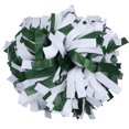 thumbnail image 2 of Plastic Cheer Pom Poms Cheerleading Cheerleader Gear 2 pieces one pair poms(Forest Green/White), 2 of 2