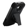 thumbnail image 2 of Reiko Hybrid Hard Dual Layer Case with Kickstand for Coolpad Quattro 4G 5860E - Black, 2 of 4