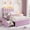 Full Size Deep Pink, variant on Kojooin LED Bed Frame with 2 Drawers and Wavy Storage Headboard, Upholstered Platform Bed for Girls, No Box Spring Needed
