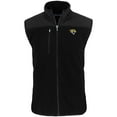 thumbnail image 2 of Men's Cutter & Buck Black Jacksonville Jaguars Primary Mark Cascade Eco Sherpa Fleece Full-Zip Vest, 2 of 3