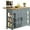 Blue Gray, variant on Uforic Kitchen Island Cart with Power Outlets, Kitchen Storage Trolley Cart with Storage Shelves & Drawers, Blue Gray