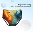 thumbnail image 2 of Pofeuu Red And Blue Fire Peacock Print Soft Cotton Underwear Girls'Briefs Soft Undies, 2 of 7