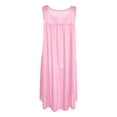 thumbnail image 6 of IQPE Women‘s Lace Trimmed Ice Silk Nightgown Sleeveless Slip Dress Lightweight Breathable Summer Sleepwear Pink, 6 of 6