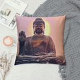 thumbnail image 2 of Orinice Buddha Statue Graphic Decorative Cushion Throw Pillow Cover for Home Living Room Bed Sofa, Zipper Closure, 1PC 24x24in, 2 of 5