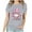 Gray, variant on Women's Valentine's Day Printed T-Shirt Short Sleeve Crew Neck Fashion Graphic Tee Tops Casual Wear for Dates & Holiday,M,Beige
