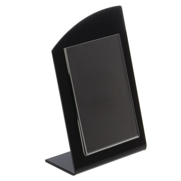 HUBERT® Photo Frame Picture Frame With Wave Top Design Black Acrylic - 4" L x 6" H