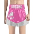 thumbnail image 5 of Hansber Kids Boys Girls Metallic Trim Martial Arts Boxer Training Outfit Boxing Robe And Sides Slit Shorts Set Hot Pink Silver 8, 5 of 6