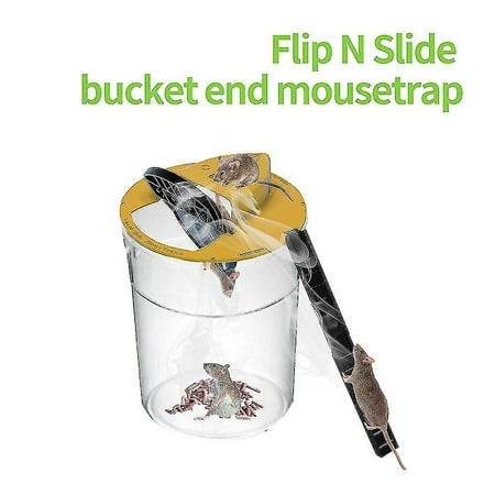 Mousetrap Slide Bucket Lid Mouse Rat Trap Flip N Slide Mouse Trap