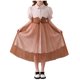 thumbnail image 1 of Vestido Formal de Manga Corta Vestido de Malla de Solapa de Color Sólido para Niños con Mangas Hinchadas Y Falda en Capas, Cintura de Contraste con Arco, Casual Y Cómodo para Niños de Mediano a Grande, 1 of 7