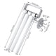 thumbnail image 5 of Bewildely Barra de soporte para toallas de baño, soporte para toallas de cocina, estante de papel para el hogar, accesorios giratorios para ducha montados Juegos de accesorios de baño plata Bewildely HA001554-02B, 5 of 6