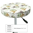 thumbnail image 4 of Lsque Jungle Animal Pattern Round Bar chair cushion covers Velvet Fabric Premium Comfort Protects from Scratches and Stains for 14-17 Inch Chair-13 inch, 4 of 7