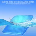 thumbnail image 4 of SPOKKI 2 Pcs Cooling Gel Seat Cushion, Thick Big Breathable Honeycomb Design Absorbs Pressure Points Seat Cushion with Non-Slip Cover Gel Cushion for Office Chair Home Car seat Cushion for Wheelchair, 4 of 10