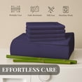 thumbnail image 6 of Sacred Thread Rayon Derived from Bamboo Sheets Twin XL Size, 18'' Deep Pocket Cooling Sheets for Hot Sleepers, 4 PC Cooling Sheets (Twin XL Size) (Purple), 6 of 9