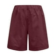 thumbnail image 6 of kaondbfi Shorts for Women Trendy, Solid Color High Waist Casual Pants Elastic Waist Loose Shorts, 6 of 9