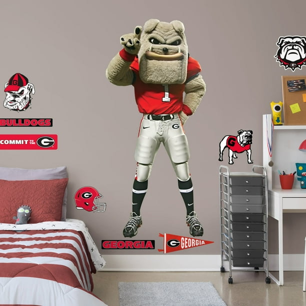 Fathead Georgia Bulldogs Hairy Dawg Mascot Life Size Officially Licensed Removable Wall Decal Walmart Com Walmart Com