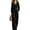 Black #6, variant on WULMLEO Women's Linen 2 Piece Sets Boho Wrap Cross V Neck Long Sleeve Top Wide Leg Pants Outfits Casual Y2k Set Fall Lightweight Suits with Pockets Beige XL
